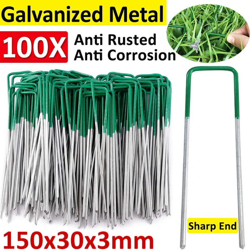 Weed fabric galvanised staples - fabric,
