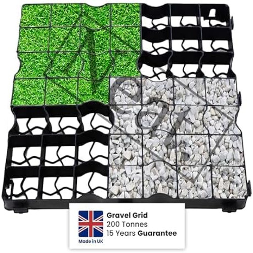 Gravel grass grid - grass, paver